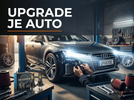 Auto accessoires upgrade met LED koplampen in gebruik