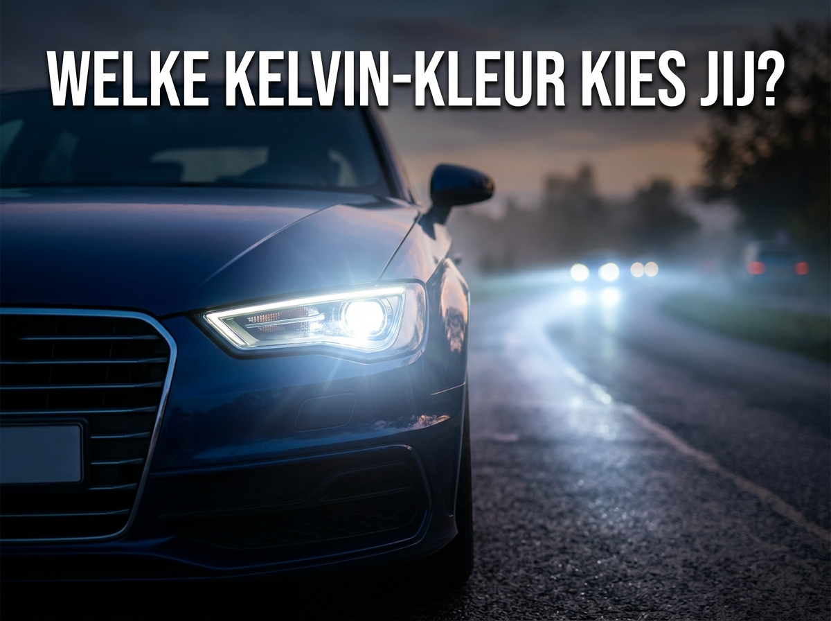 Kelvin kleur LED koplamp 6000K wit licht AMiO