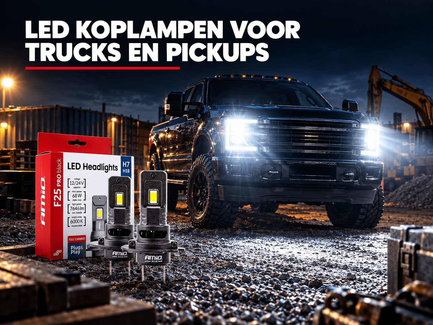 AMiO F25 En F26 LED Koplampen Voor Trucks En Pickups: Ook Geschikt Voor 24V - VCTparts.nl