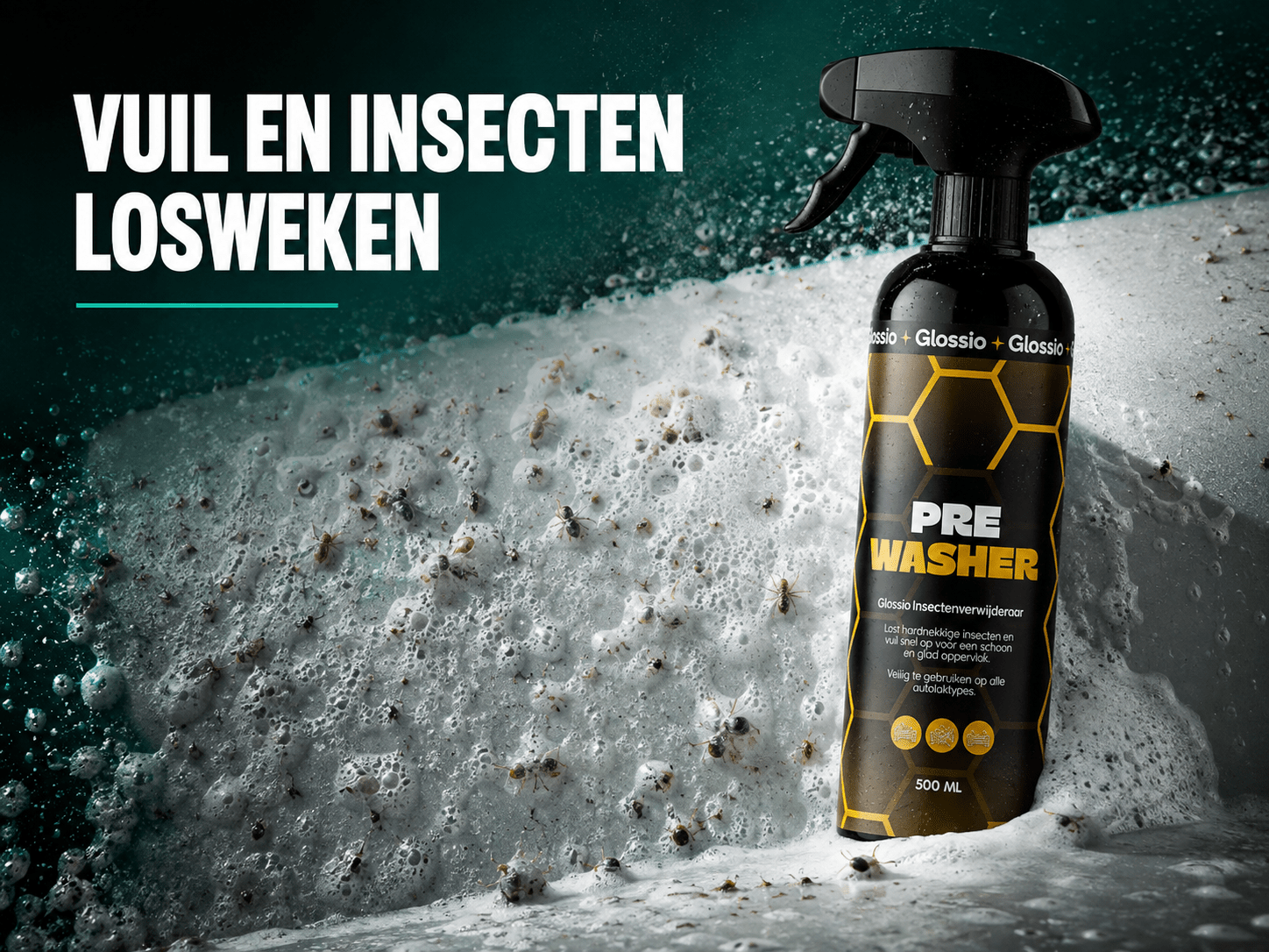 Glossio Active Pre Washer — Stap-voor-Stap Handleiding: Vuil en Insecten Losweken zonder Krassen - VCTparts.nl
