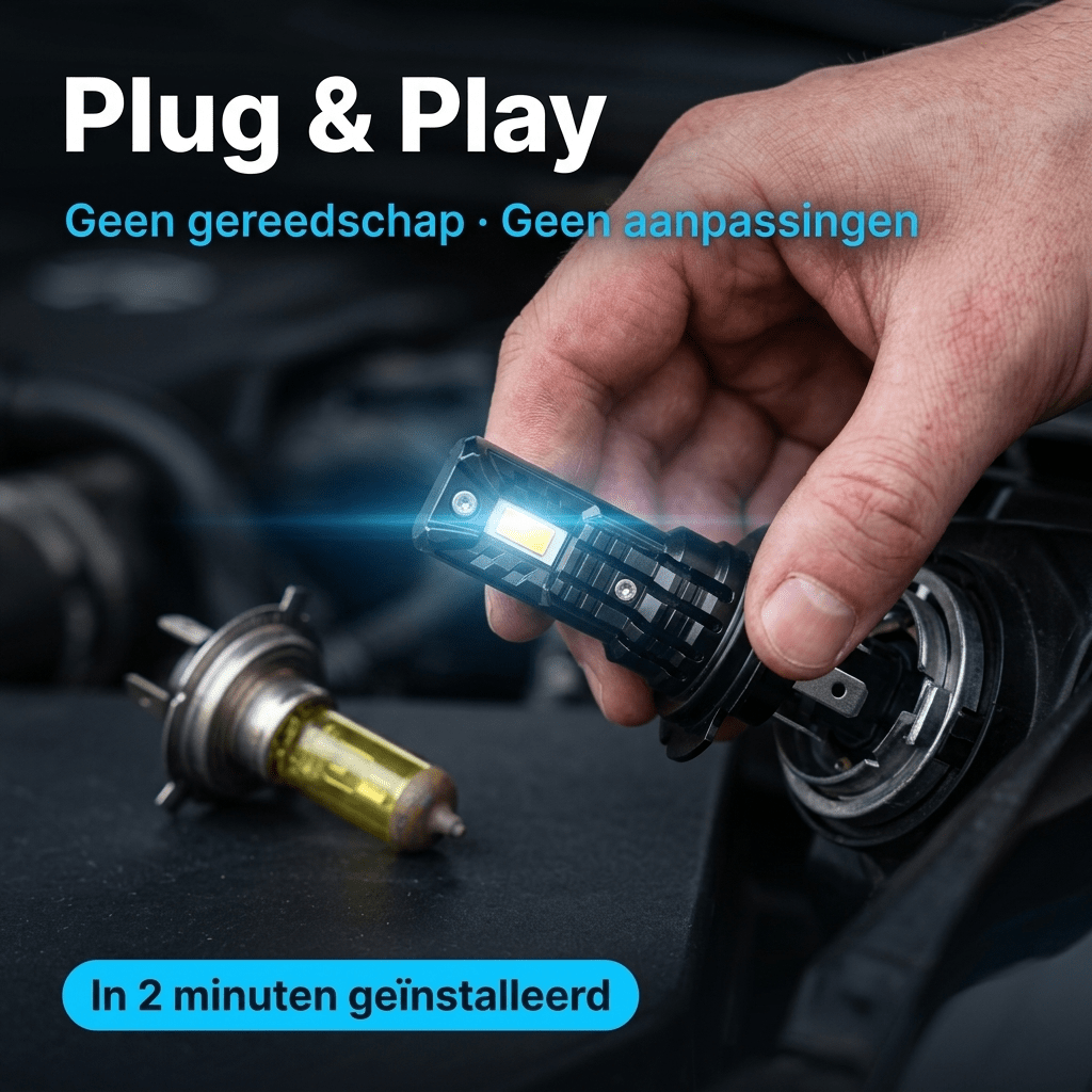 H7 LED koplamp zelf monteren: in 5 stappen binnen 5 minuten klaar - VCTparts.nl