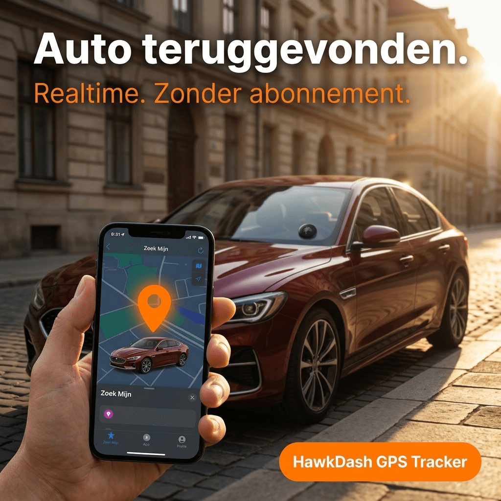 Deze GPS tracker werkt met Zoek Mijn, zonder abonnement. Plaats hem zelf, vind je auto altijd terug.