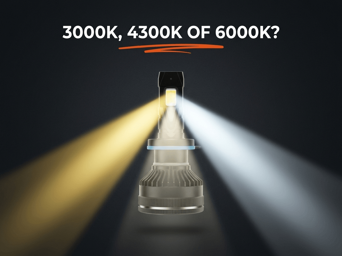 Kelvin uitgelegd: 3000K vs 4300K vs 6000K — welke koplampkleur kies jij? - VCTparts.nl