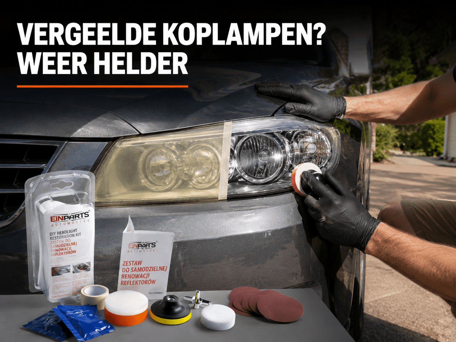 Koplampen Polijsten: Zo Krijg Je Vergeelde Koplampen Weer Helder - VCTparts.nl