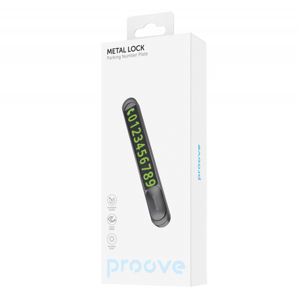 Proove Metal Lock Parkeer Nummerplaat voor Auto – Aluminium Legering – Met Magnetische Schuifafdekking en Lichtgevende Cijfers – 5 Cijfersets – Donkergrijs - VCTparts.nl