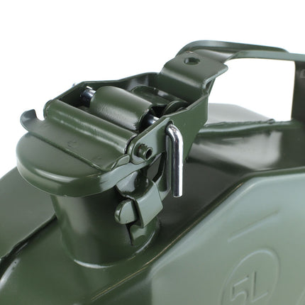 AMiO Metal Jerrycan 5L – UN-Gecertificeerde Metalen Brandstofcan Groen - Stalen Noodopslag Emergency Fuelcan Diesel Benzine