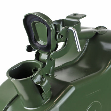 AMiO Metal Jerrycan 10L – UN-Gecertificeerde Metalen Brandstofcan Groen - Stalen Noodopslag Emergency Fuelcan Diesel Benzine