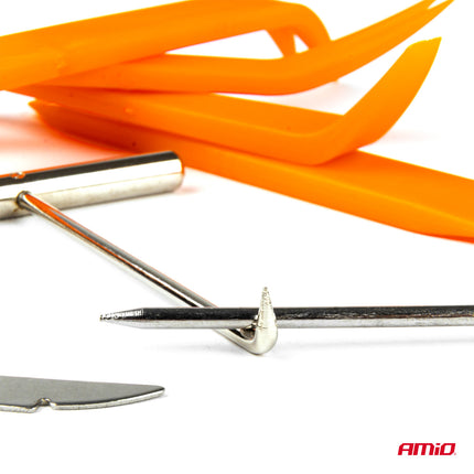 AMIO RATTLES Key und Top Key Reparaturwerkzeug (46 Teile) in hochwertiger CR-V-Stahl in Rot rot