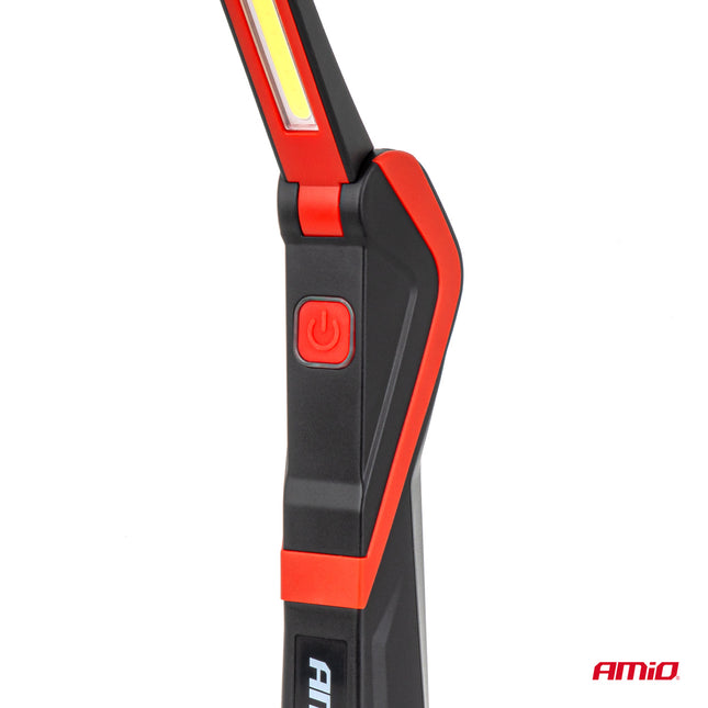 AMiO Professionele LED Looplamp Inspectielamp 5W COB met Draaibare Kop en Magnetische Bevestiging