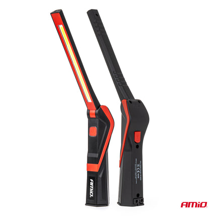 AMiO Professionele LED Looplamp Inspectielamp 5W COB met Draaibare Kop en Magnetische Bevestiging