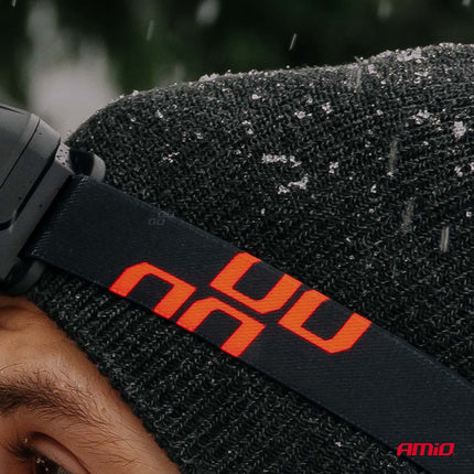 AMiO LED Hoofdlamp COB 1800mAh met Bewegingssensor - USB Oplaadbaar en Verstelbare Hoofdband - Voor Outdoor Workshop en Noodsituaties