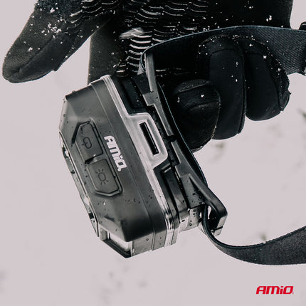 AMiO LED Hoofdlamp 2xXPG+10SMD 1800mAh SUPER BRIGHT – USB Oplaadbaar Met Multi-Lichtmodi - Voor Outdoor Workshop en Noodsituaties