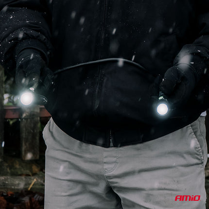 AMiO LED Inspectielamp 2xP50 1000mAh Halslamp met Flexibele Hals - Zoomfunctie en Oplaadbare Batterijen - Voor Werkplaats en Noodsituaties