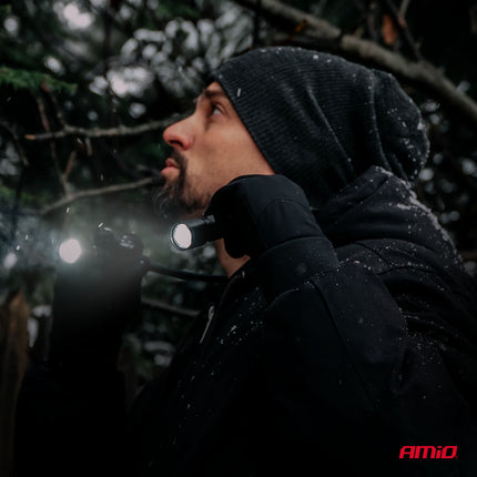 AMiO LED Inspectielamp 2xP50 1000mAh Halslamp met Flexibele Hals - Zoomfunctie en Oplaadbare Batterijen - Voor Werkplaats en Noodsituaties