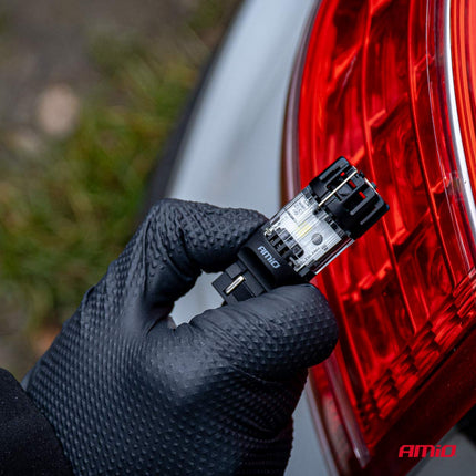 AMiO LED Lamp LumiTec T20S 7440 W21W 12V FULL CANBUS – Krachtige Witte LED Vervanger (1 stuk)