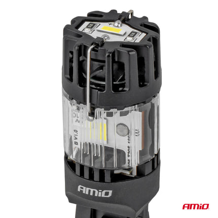 AMiO LED Lamp LumiTec T20S 7440 W21W 12V FULL CANBUS – Krachtige Witte LED Vervanger (1 stuk)