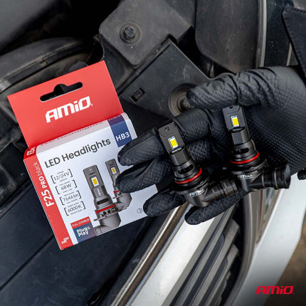 AMIO -LED -Scheinwerfer Hybrid -Serie H7 (H18) Weiß 6000K - 5600LM Canbus 60W