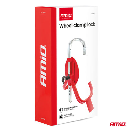 AMiO Zware Wielklem XL voor Maximale Wielvergrendeling tegen Autodiefstal