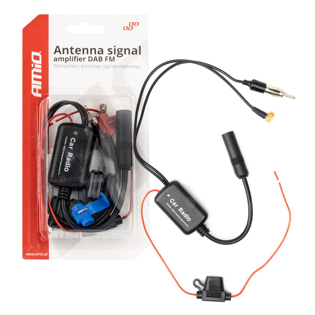 Antenne signaalversterker 12V DAB/FM AMIO-04134