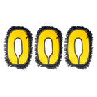 Glossio Microvezel Wasborstel Hoezen Set – 3 Verwisselbare Pads voor Telescopische Wasborstel (33x20 cm)
