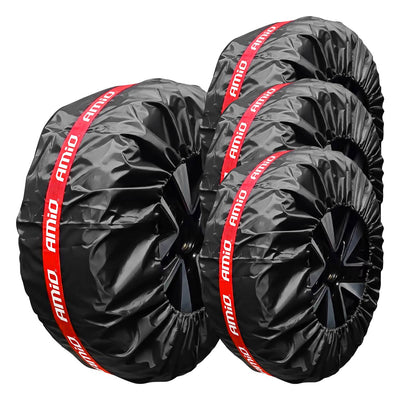 AMiO Bandenhoezen Set 4 Stuks 19 tot 23 Inch - Waterafstotende Opbergtassen met Handvat voor Winterbanden Zomerbanden en Velgen