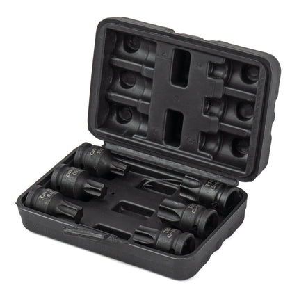 AMiO Bit Slagdoppenset T55-T100 6-delig - Torx Krachtdoppen