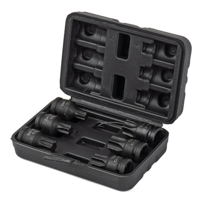 AMiO Bit Slagdoppenset T55-T100 6-delig - Torx Krachtdoppen
