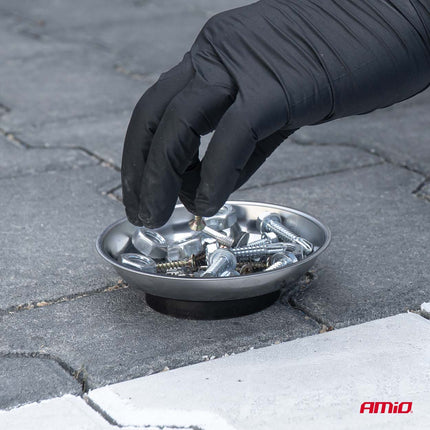 AMiO Magnetische Onderdelenbak RVS 150mm Grote Magneetschaal voor Schroeven en Bouten