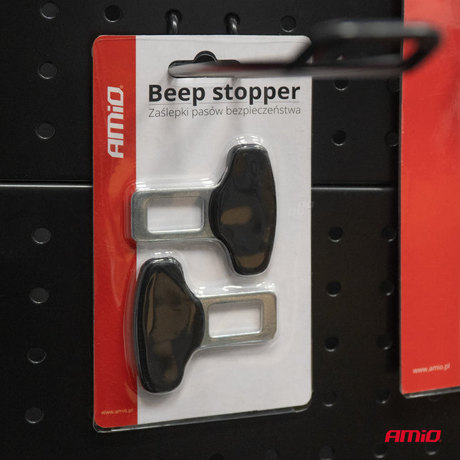 Amio Sordel Clip Alarm Stopper Set von 2 Teilen schwarz Silber