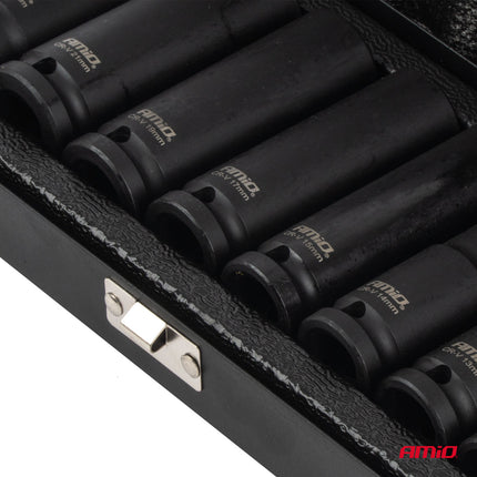 AMiO Lange Slagdoppen 11-delig 10-24mm - Voor Moeilijk Bereikbare Bouten