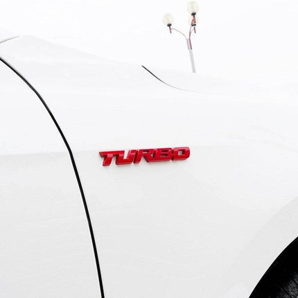 VCTparts 3D Turbo Sticker Logo Embleem - Rood NORGOS 3