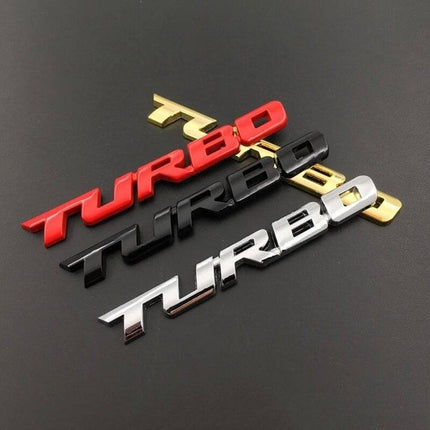 VCTparts 3D Turbo Sticker Logo Embleem - Rood NORGOS 2