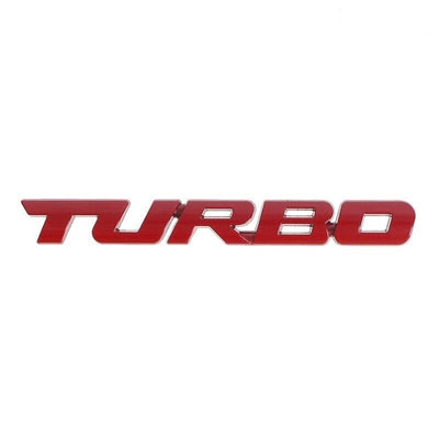 3D Turbo Sticker Logo Emblem - Rot