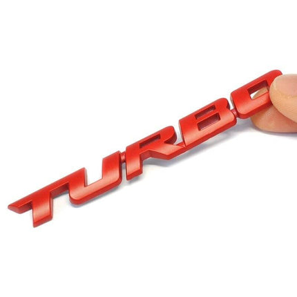 VCTparts 3D Turbo Sticker Logo Embleem - Rood NORGOS 4