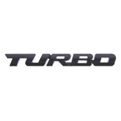 3D Turbo Sticker Logo Emblem Schwarz