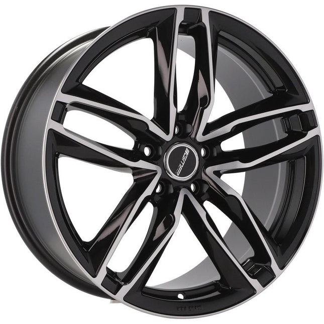 4 Velgen 17 inch ATOM MB Gepolijst Zwart 5x112 ET45 66.5 Geschikt voor Audi, Volkswagen, Skoda, SEAT - VCTparts.nl