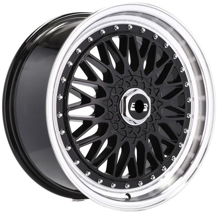 4 Velgen 18 inch 10x112/120 ET35 72.6 Zwart + Rand - Passend voor Mercedes, Audi, BMW - VCTparts.nl