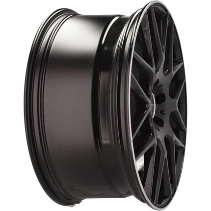 4 Velgen 18 inch BERGHEM BLP Zwart met Rand 5x112 ET35 66.5 Geschikt voor Audi, Volkswagen, Skoda, SEAT - VCTparts.nl