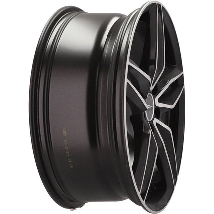 4 Velgen 18 inch FASTEN MB Gepolijst Zwart 5x112 ET35 66.5 Geschikt voor Audi, Volkswagen, Skoda, SEAT - VCTparts.nl