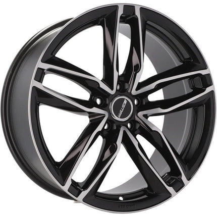 4 Velgen 18 inch Gepolijst Zwart 5x112 ET35 66.5 - Passend voor o.a. Audi, Volkswagen, Mercedes - VCTparts.nl