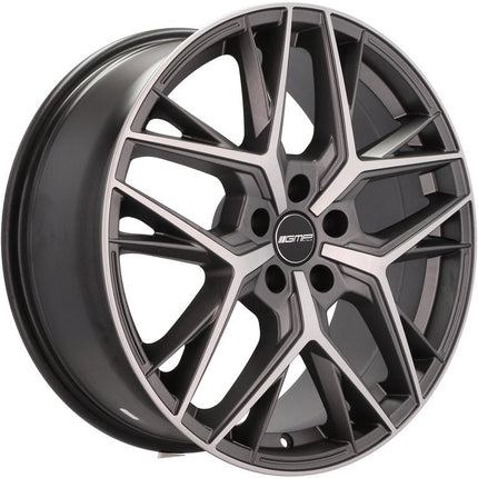 4 Velgen 18 inch LUNICA MGM Gepolijst + Mat Grafiet 5x112 ET45 66.5 Passend voor Audi, Volkswagen, Mercedes - VCTparts.nl