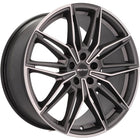 4 Velgen 18 inch SPECTER MGM Mat Grafiet Gepolijst 5x112 ET30 66.5 Geschikt voor Audi, Volkswagen, Skoda, SEAT - VCTparts.nl