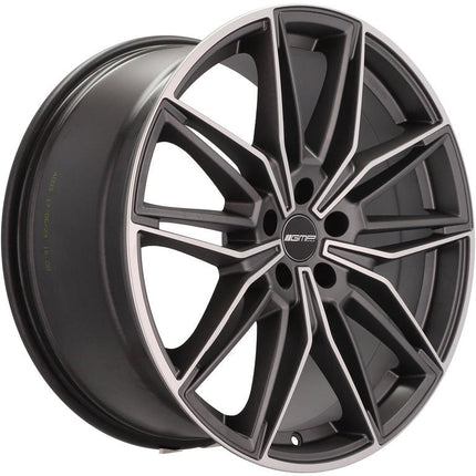 4 Velgen 18 inch SPECTER MGM Mat Grafiet Gepolijst 5x112 ET30 66.5 Geschikt voor Audi, Volkswagen, Skoda, SEAT - VCTparts.nl