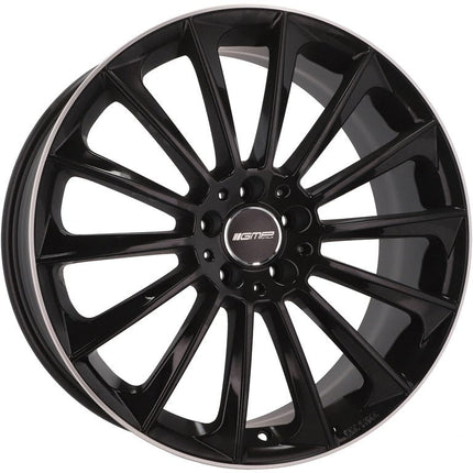 4 Velgen 18 inch STELLAR BLP Zwart met Rand 5x112 ET35 66.5 Geschikt voor Audi, Volkswagen, Skoda, SEAT - VCTparts.nl