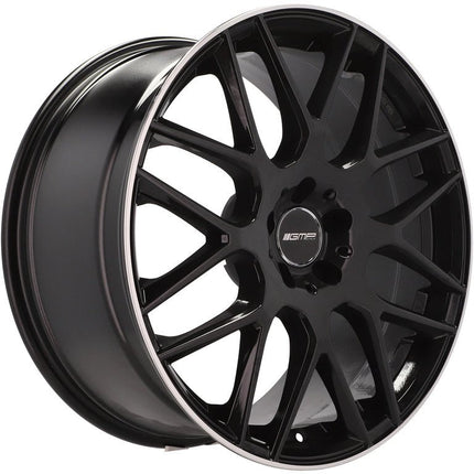 4 Velgen 18 inch Zwart met Rand 5x112 ET35 66.5 - Passend voor o.a. Audi, Volkswagen, Mercedes - VCTparts.nl