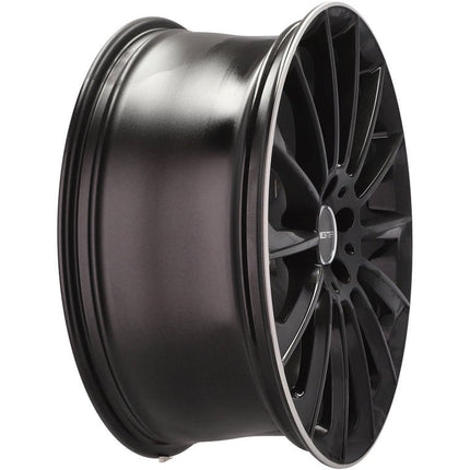4 Velgen 20 inch STELLAR BLP Zwart + Rand 5x112 ET45 66.5 Geschikt voor Audi, Volkswagen, Mercedes, Skoda, SEAT - VCTparts.nl