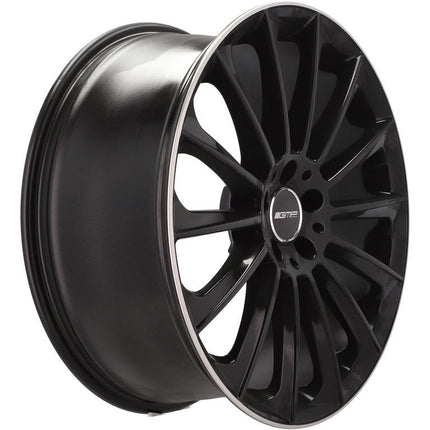 4 Velgen 20 inch STELLAR BLP Zwart + Rand 5x112 ET45 66.5 Geschikt voor Audi, Volkswagen, Mercedes, Skoda, SEAT - VCTparts.nl