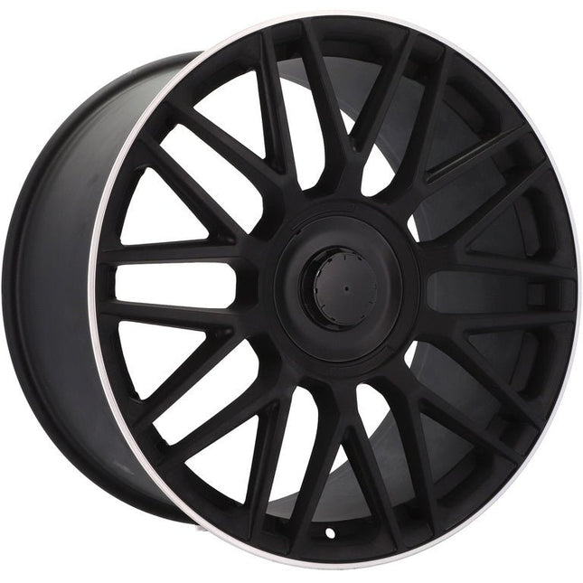 4 Velgen 21 inch Y0207 BLHM Zwart Semi Mat 5x112 ET44 66.6 Geschikt voor Audi, Volkswagen, Skoda, SEAT - VCTparts.nl