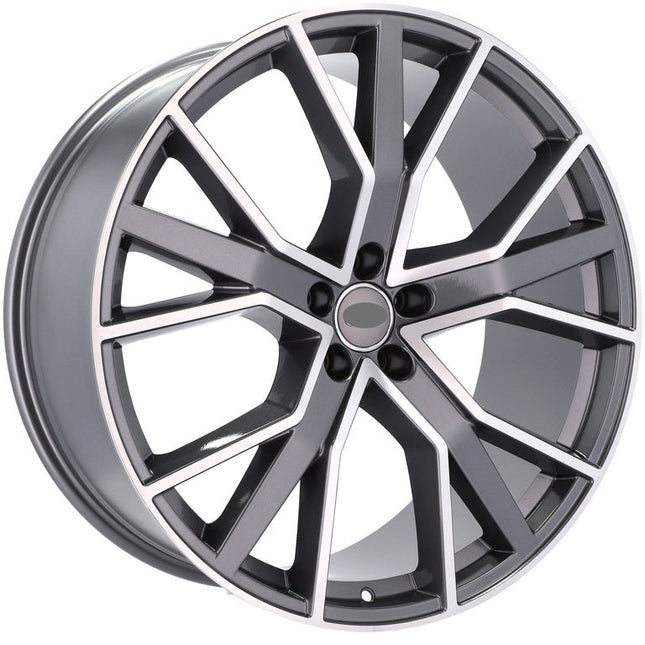 4 Velgen 22 inch B5131 (IN5348) MG Gepolijst Grafiet 5x112 ET31 66.45 Geschikt voor Audi, Mercedes, Porsche, Volkswagen - VCTparts.nl