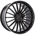 4 Velgen 22 inch MR532 (IN0235) BLP Zwart met Rand 5x112 ET32 66.6 Geschikt voor Audi, Mercedes, Porsche, Volkswagen - VCTparts.nl